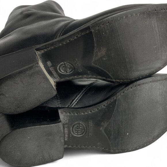 Double-H Black Leather Ankle Size Zip Western Biker Cowboy Boots Men's 10 D - Picture 8 of 11